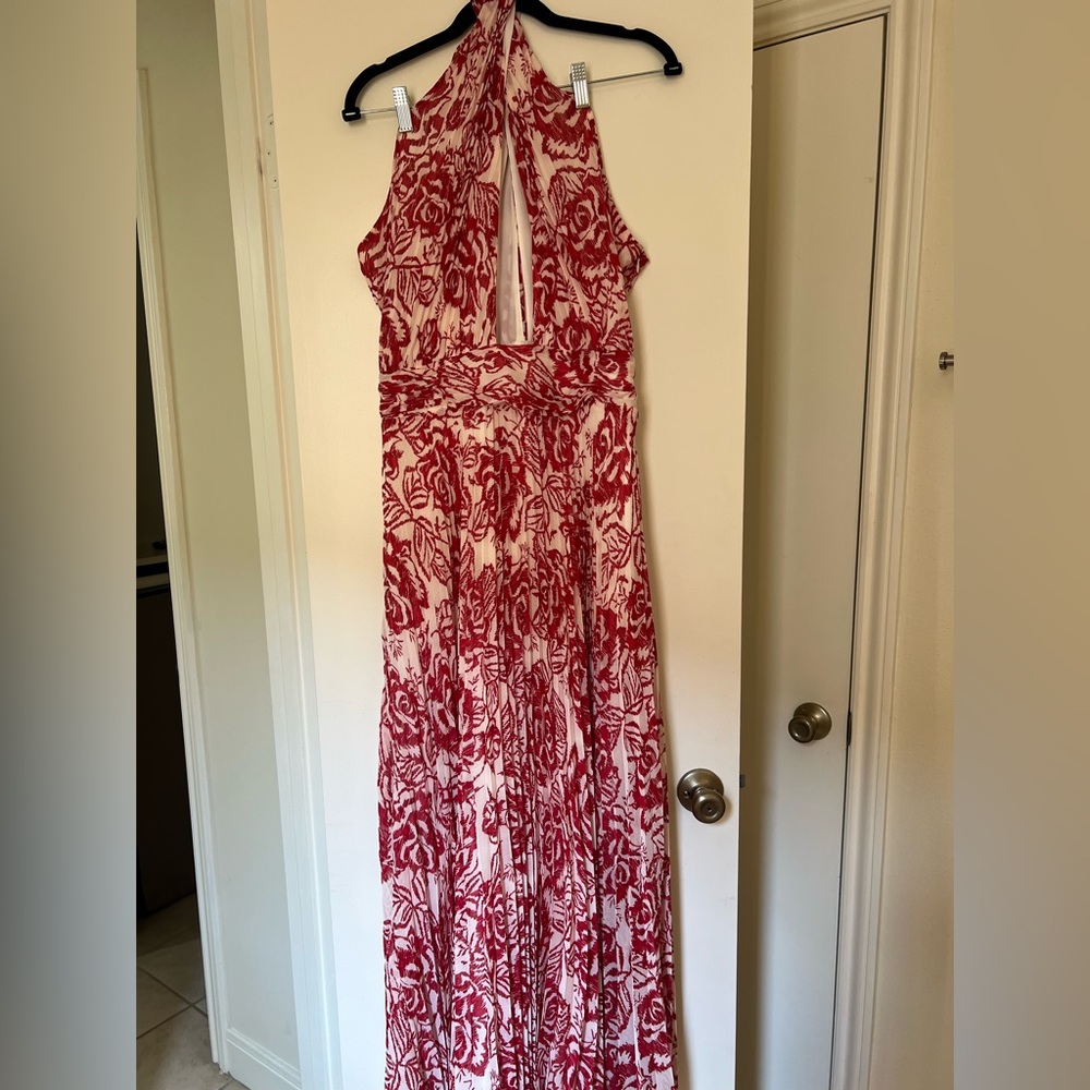Express Red and White Backless Dress - Picture 3 of 5